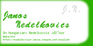 janos nedelkovics business card